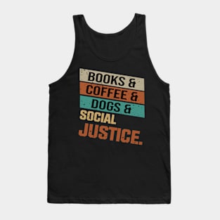 Books and coffee and dogs Tank Top